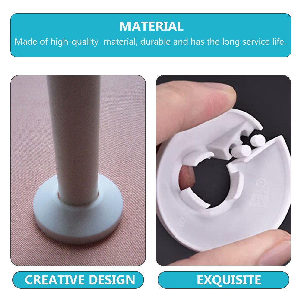 12pcs Pipe Cover Decoration Water Pipe Wall Cover Plastic Radiator Pipe Cover