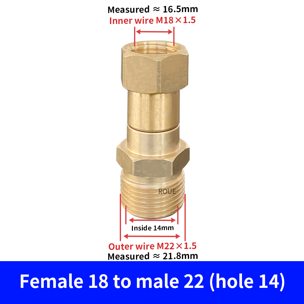 Pressure Washer Swivel Fitting Anti Twist Brass Connector Joint 360° Kink Free Swivel Fitting For Pressure Washer Gun Hose: MULTI