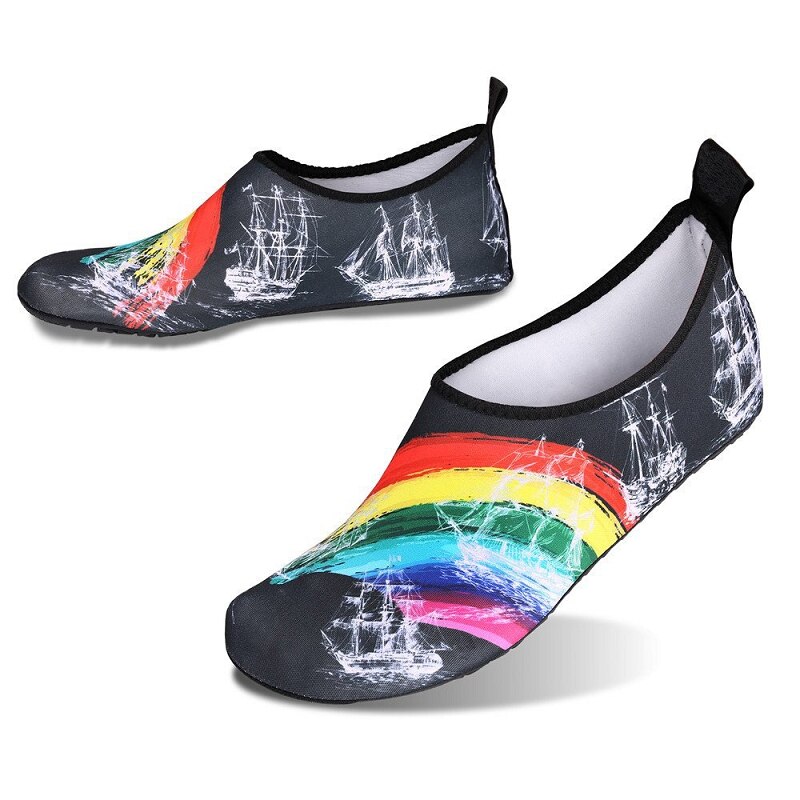 Zomer Regenboog Patroon Strand Slip-On Sneakers Water Sport Surfen Zwemmen Duiken Onderwater Upstream Kreek Schoenen Snel Droog