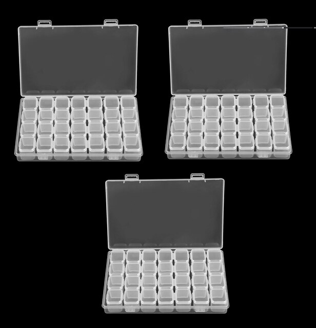 8/28 Slots Adjustable Plastic Storage Box Storage Box Case For Jewelry Diamond Embroidery Craft Bead Pill Holder StorageTool DM1: 84 box