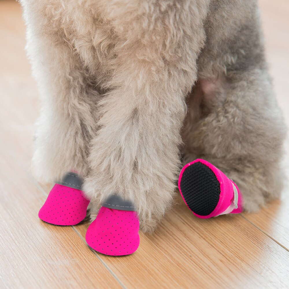 Reflektierende Haustier Hunde Schuhe Regen Schnee Wasserdichte Booties Socken Gummi Anti-Unterhose Schuhe Für Kleine Hund Welpen Schuhe Cachorro