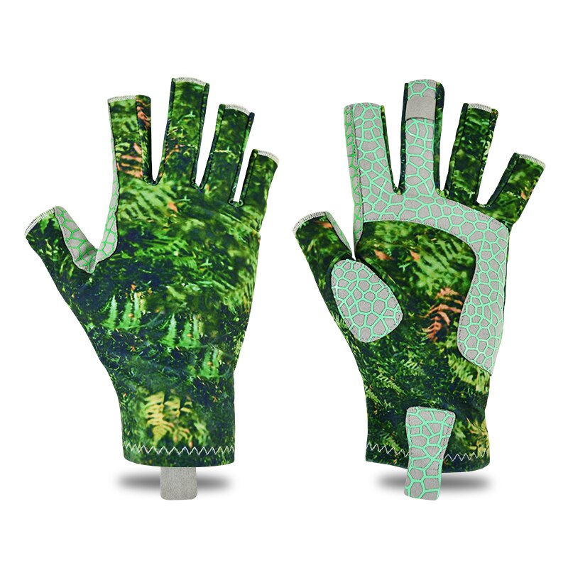 Retter Wärme UV Schutz Angeln Handschuhe UPF50 + Sonne Finger Handschuhe Für Segeln Radfahren Bootfahren Surfen Wandern: green / M