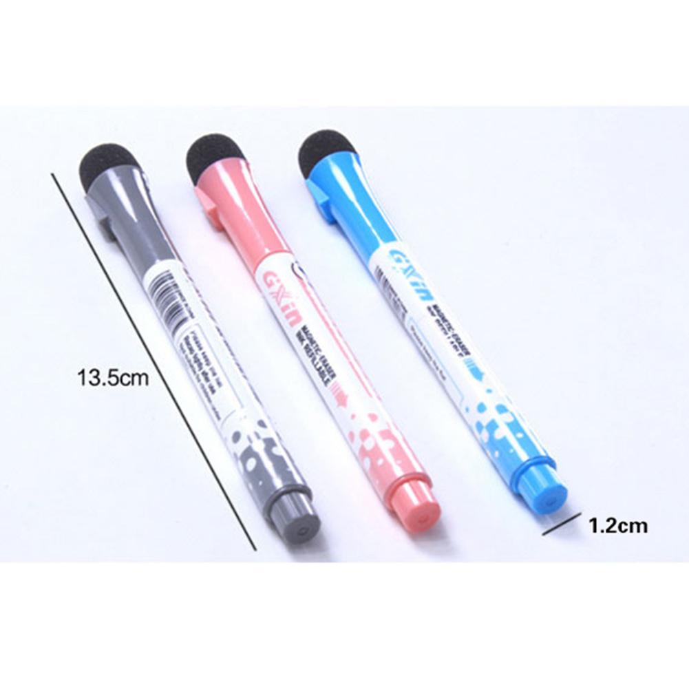 Kinderen Magnetische Veeg Marker Pen Niet Giftig Draagbare Leuke Whiteboard Pen Met Gum Kantoor Schoolbenodigdheden R20