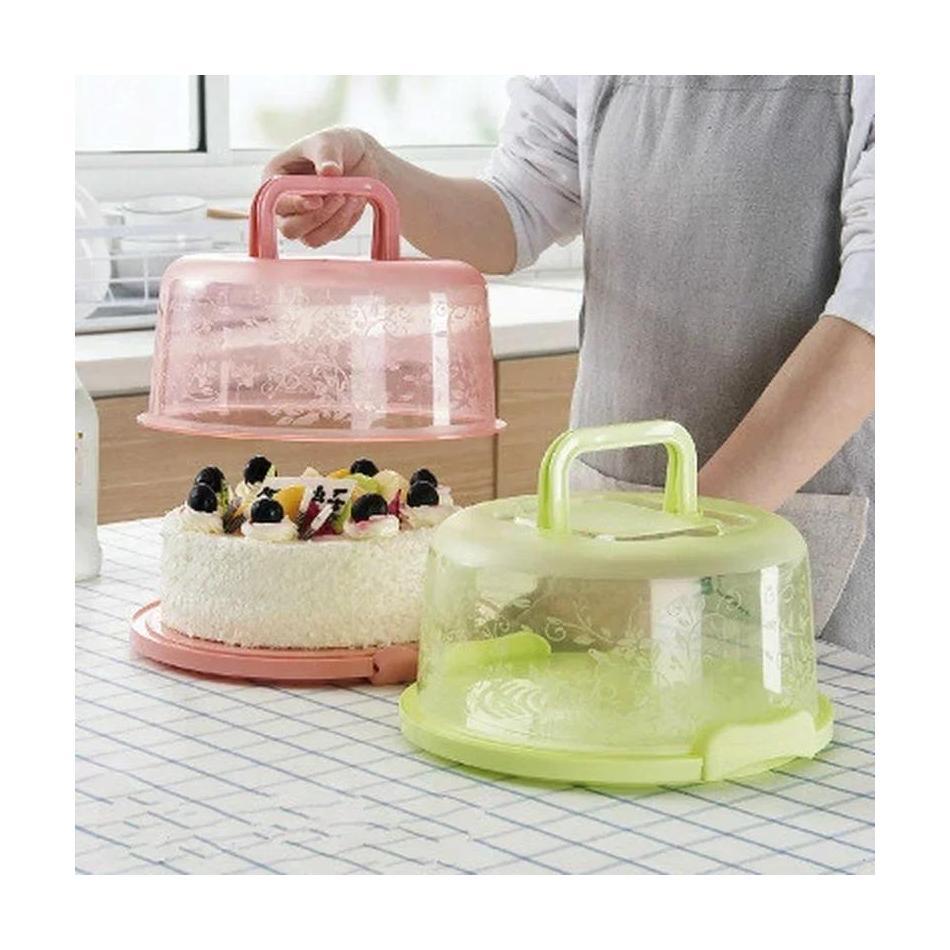 1 stks Verjaardagstaart Opbergdoos Ronde Keuken Bakken Container Stand Plaat Pie Carrier Huishoudelijke Bakvormen Gereedschap