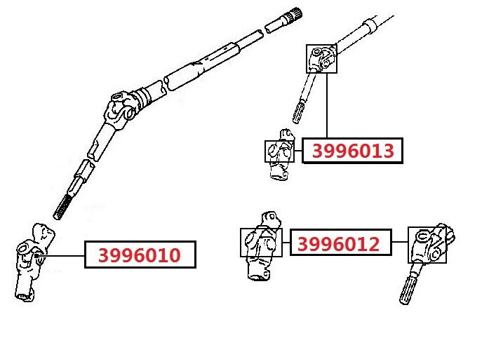 U-JOINT of Steering Shaft For NISSAN TEANA J31 2003 & NISSAN X-TRAIL RUSMAKE T31R 09 & NISSAN X-TRAIL T31 2007