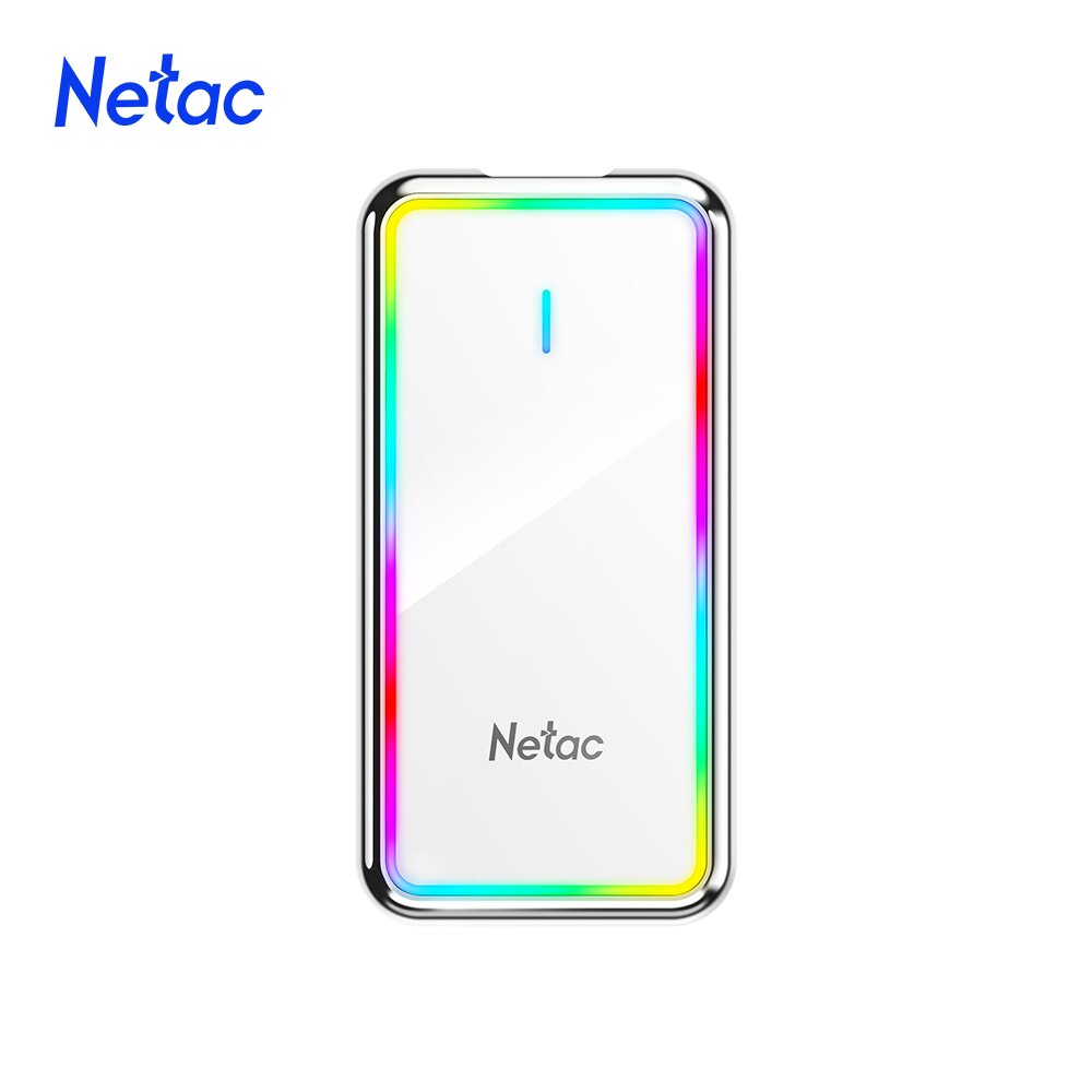 Netac-disco duro externo de estado sólido, dispositivo de almacenamiento de 500gb, 1tb, rgb, 128gb, 250gb, USB 3,2 tipo c