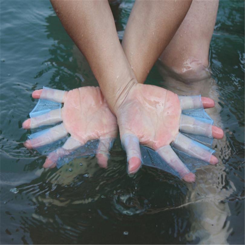 CKAHSBI Schwimmen Silikon Fins Getriebe Hand Web Flippers Silikon Handschuhe Männer Schwimmhäuten Training Handschuhe Frauen Für Schwimmen S-L 1 Paar
