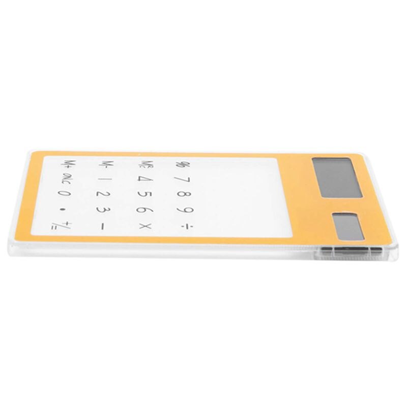 Transparent Calculator Clear Scientific Calculator Solar Energy Led Calculator Stationery Orange