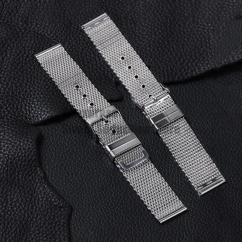 18mm 20mm 22mm 24mm Metal Watch Strap 1.0 Mesh Milanese Stainless Steel Bracelet for Men Women Universal Loop Watch Band