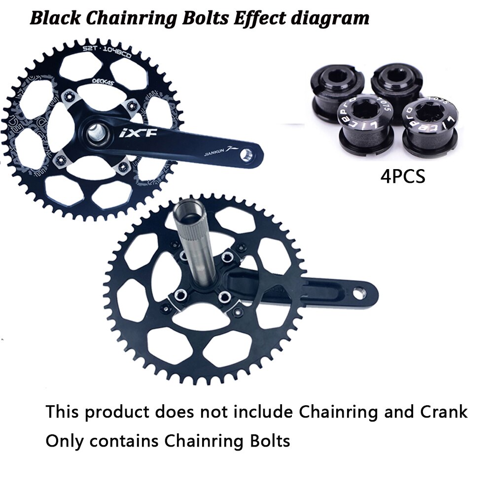 Litepro MTB Bike Chainring Bolts Double/Triple Speed Disc Single Chainwheel Screws Gold/Sliver/Purple/Blue/Red/Black/Green