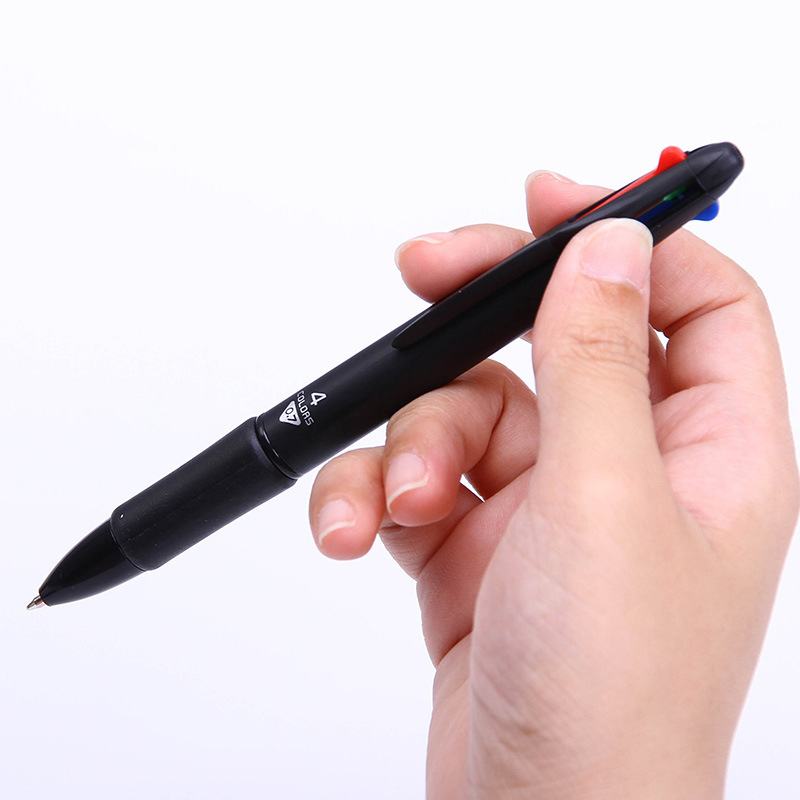 Mehrfarbiger Kugelschreiber, 0,7 mm, einziehbarer farbiger Stift, 4-in-1-Tintenstift zum Zeichnen, Schreiben, Büro, Studentenbedarf