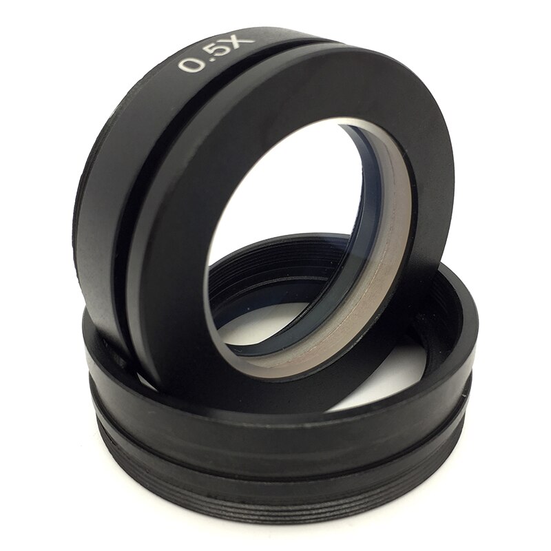 0.5x barlow objektiv linse arbejdsafstand 160 mm hjælpelinse f/ stereomikroskop m/ monteringsstørrelse  m42 m48 m50 m52 x 0.75mm