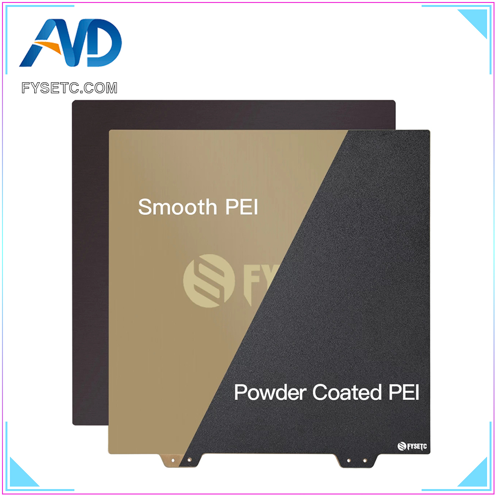 FYSETC JanusBPS Steel Sheet 235/310/355mm MK32 Double Side Textured And Smooth PEI Spring Steel Build Plate For 3D Printer Parts