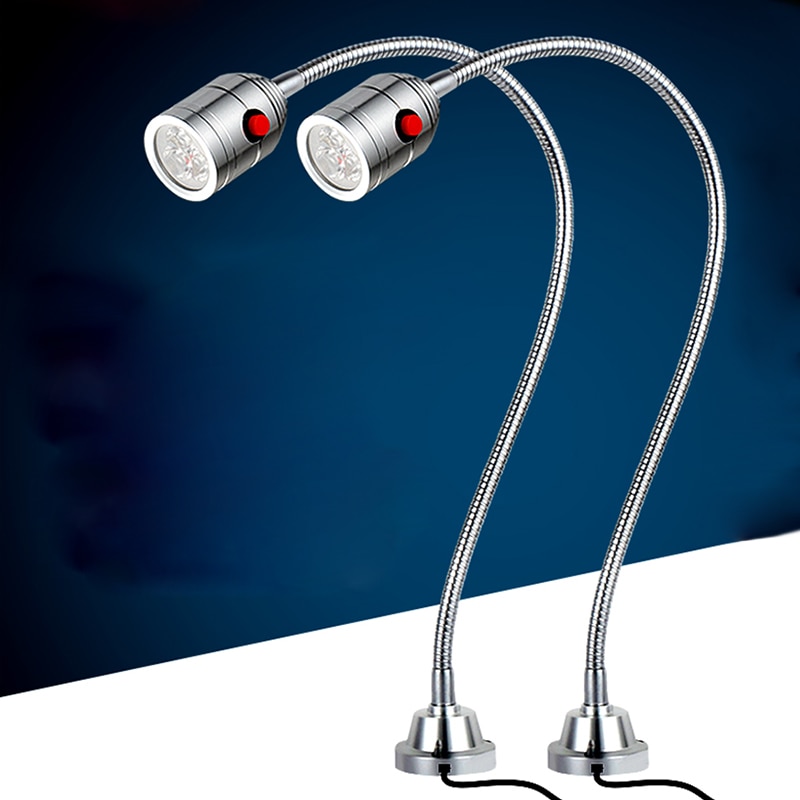 Luz LED de trabajo para máquina herramienta, lámpara de tallado de Jade de 24v y 220v, pequeña iluminación de perforación Industrial, lámpara de mesa, torno CNC, 1W, 3W, 5W