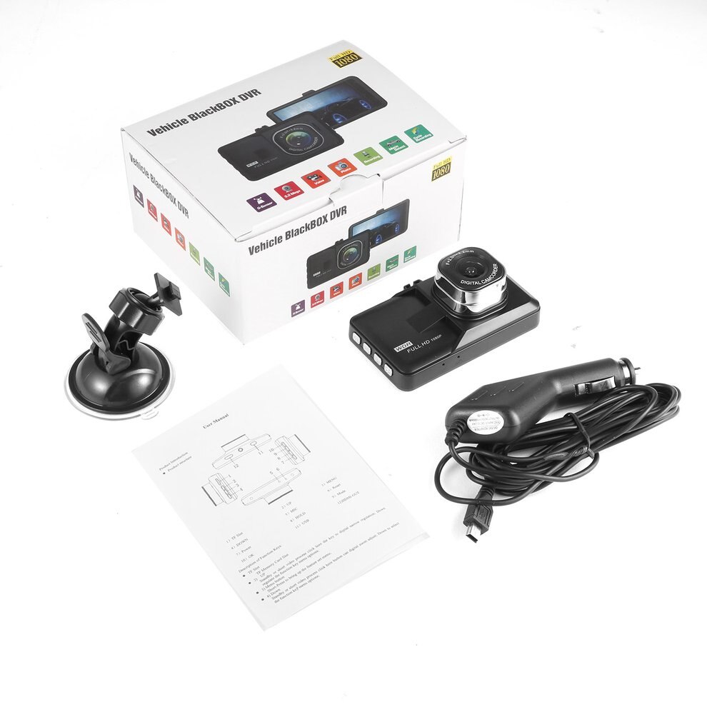 SK-Q7 3.0 pollici 12MP 1080P Auto DVR Registratore di Guida Camcorder di Notte del LED 140 gradi grandangolare Video Looping