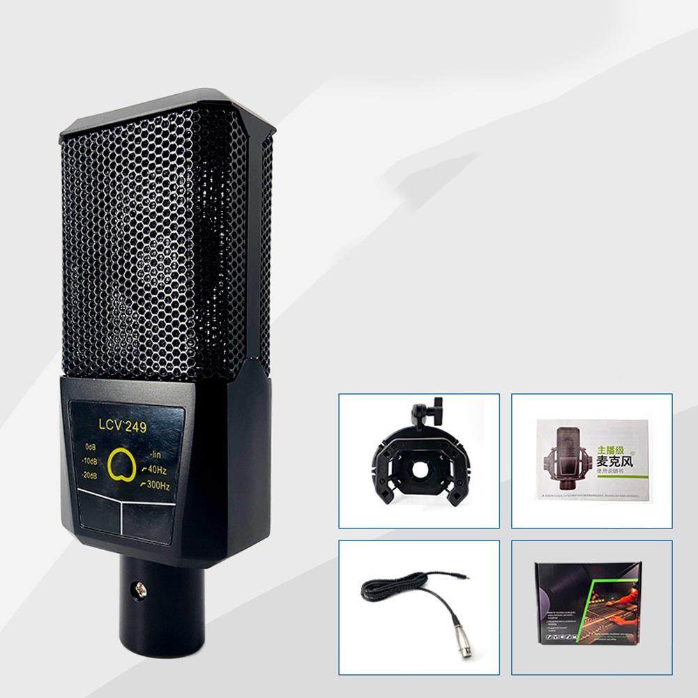 Condenser Recording Microphone Square Multi-function Microphone with Shock mounts