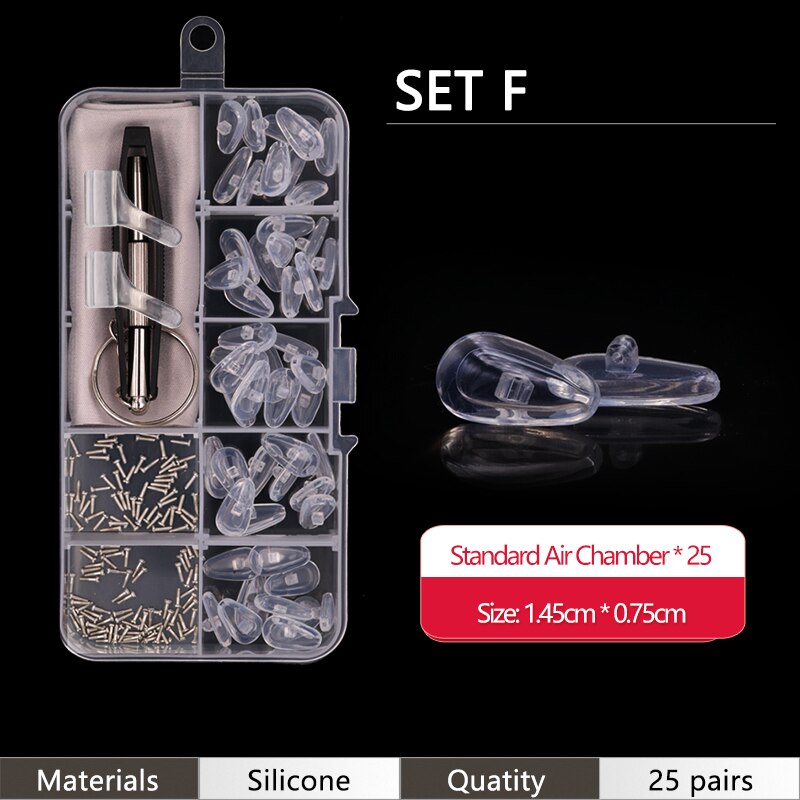 Pehmeät nenätyynyt silmälaseihin silikoniset nenätyynyt silmälaseihin aurinkolasien ruuvit: F