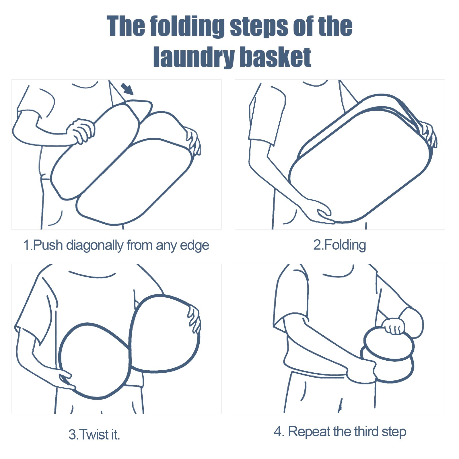 Large Pop-Up Laundry Hamper Collapsible Laundry Baskets With Durable Handles/Side Pocket for Dorm Bedroom Bathroom Laundry Room