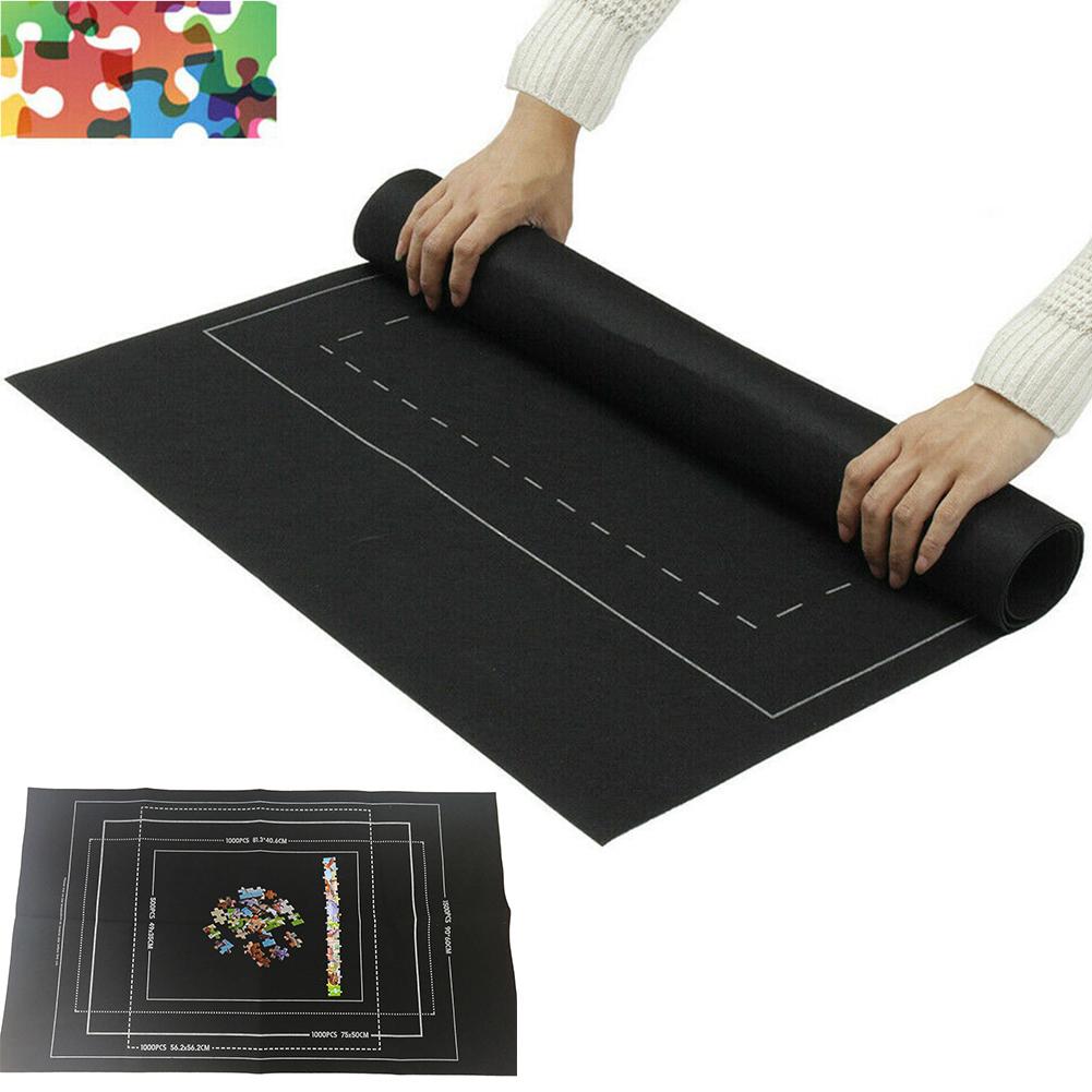 1Pc Felt Puzzles Mat Roll Up Play Storage Blanket for 1500/2000/3000/6000Pcs Jigsaw Puzzle Game Portable Travel Storage Bag