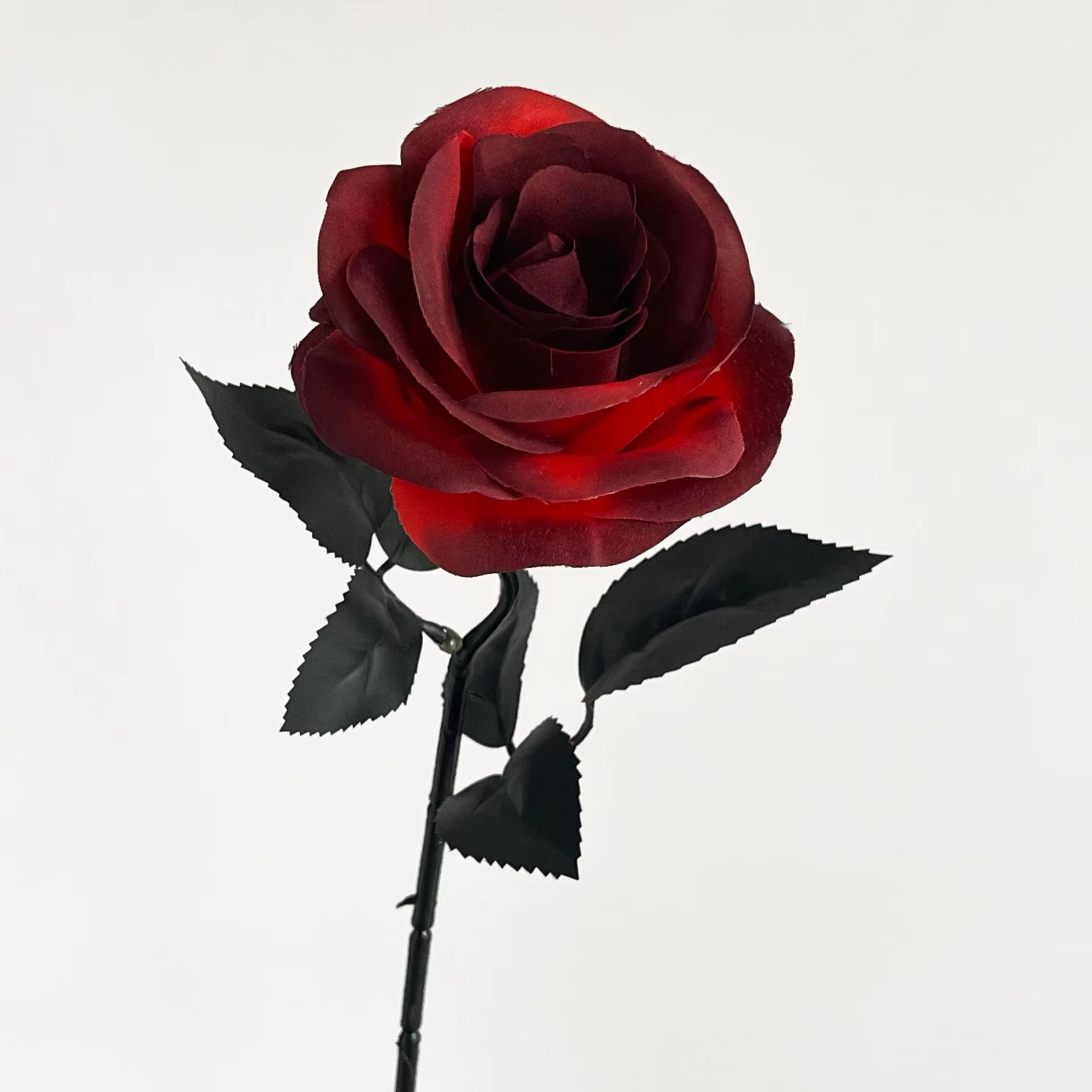 Black Silk Rose Gothic Artificial Flowers Bride Wedding Hand Holding Bouquet for Party Wedding Home Garden DIY Halloween Decor: Light Pink