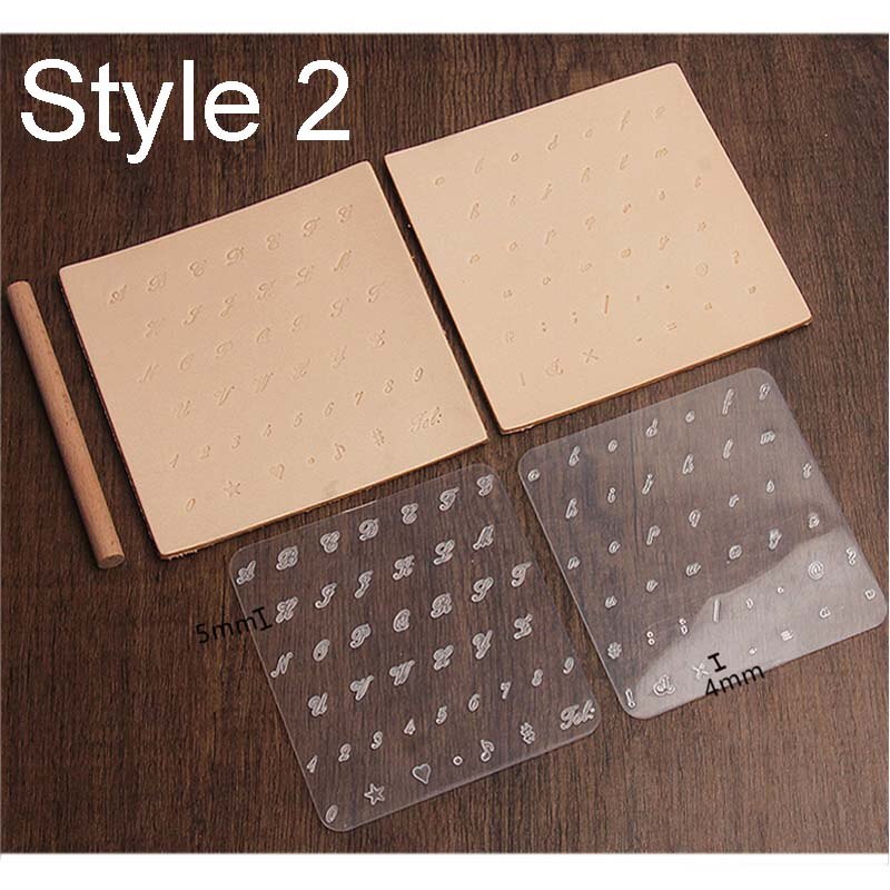 Handmade leather DIY leather letter printing digital printing art leather carving tool set combination: Style 2