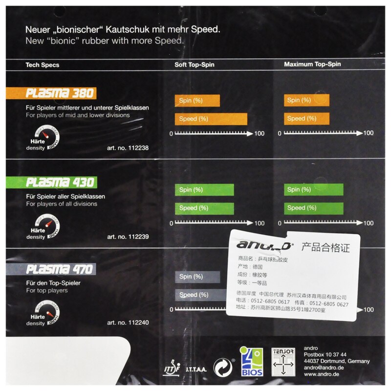 Original Andro Table Tennis Rubber Plasma 470 Pimples In Pips-in Ping Pong Sponge Tenis De Mesa