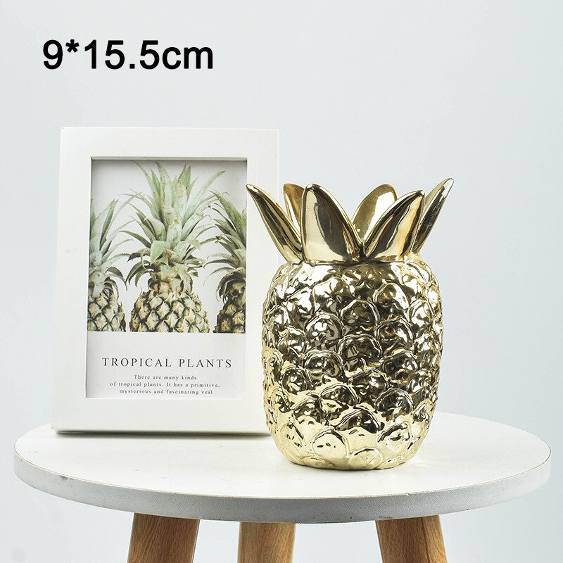 Nordic Keramische Ananas Opslagtank Aromatherapie Kaars Container Desktop Organisatie Box Met Stofdichte Cover Torage Fles: -C-Pineapple Candles