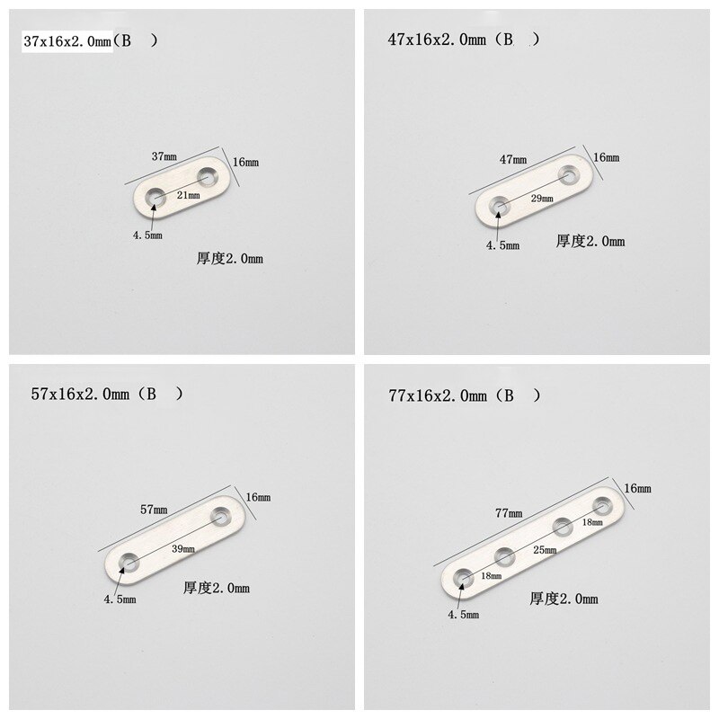 1/2/10pcs Stainless Steel Connector of Straight Iron Sheet Angle Cabinet Corner Code