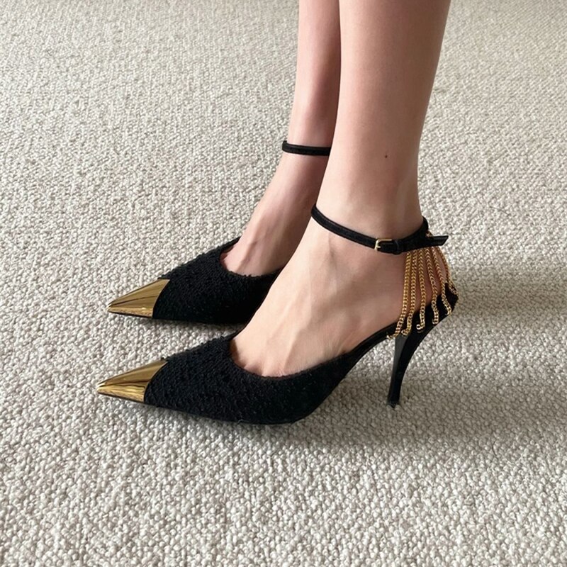 Décoration en chaîne à talons hauts pour femme, printemps 2022