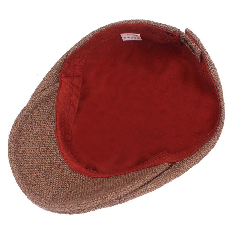 Hommes coton lin béret chapeaux pour femmes Vintage décontracté unisexe solide béret casquettes visière extérieur voyage casquette plate