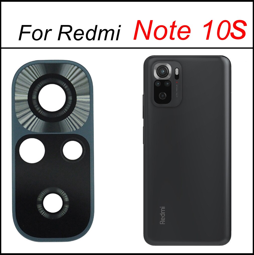 Original Rear Back Camera Glass Lens Cover For Xiaomi Redmi Note 10/Note10 Pro 5G Camera Glass+Frame Holder Bezel Replacement: Note 10S-Glass
