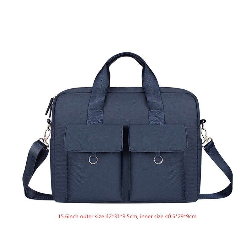 Waterproof Shockproof Laptop Bag Briefcase Men's Women's Shoulder Tote Crossbody Travel Office Business Document Storage Pouch: Navy XL