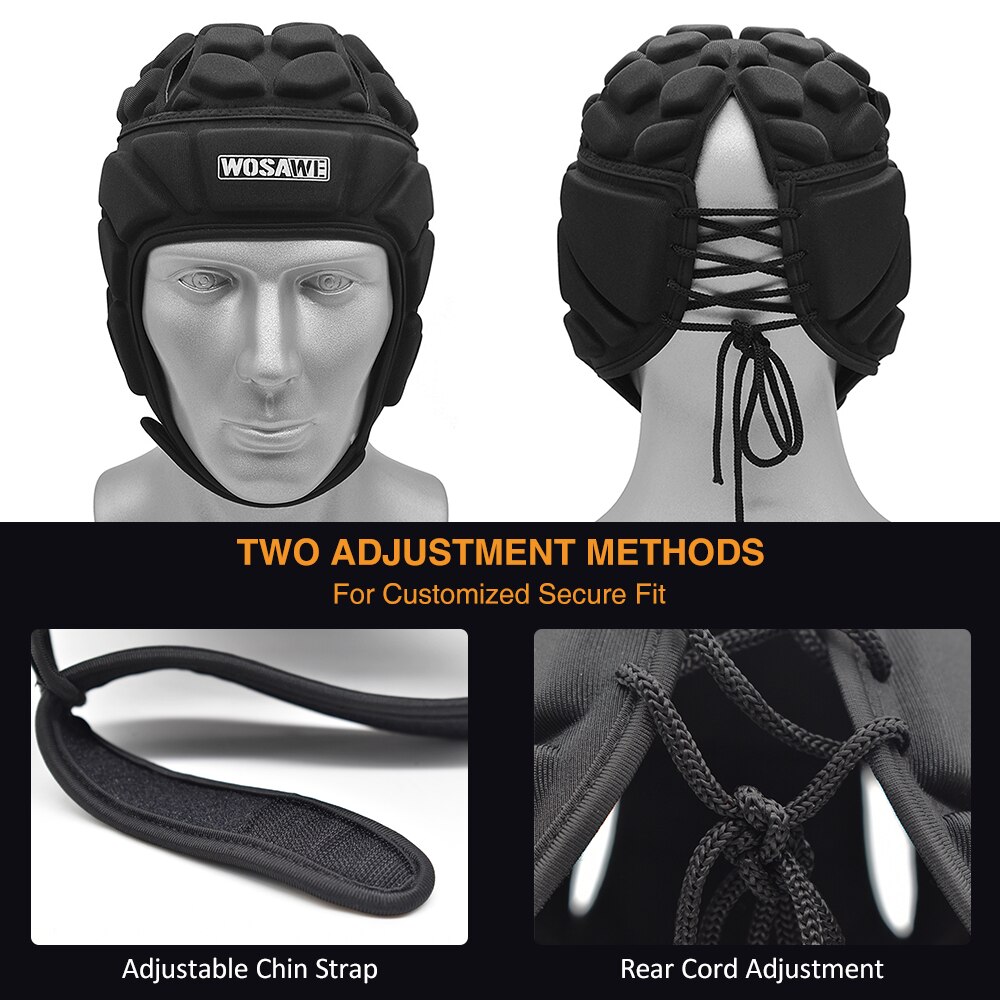 Adjustable Goalkeeper Helmet Sports Football Soccer Rugby Goalie Helmet Head Guard Hat Head Protector