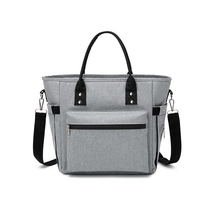 Oxford – sac à Lunch pour hommes et femmes, grande capacité, Bento, glacière, pique-nique, boîte à déjeuner, sac à bandoulière, fourre-tout isolé: GRAY