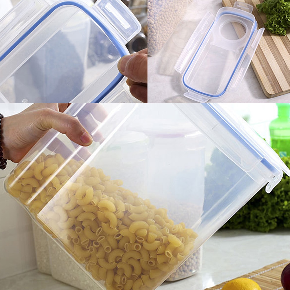 Caja de almacenamiento para dispensador de cereales de 4L/2,5 L, caja de almacenamiento, contenedor para comida, grano de arroz, almacenamiento de granos de harina de arroz 1 Uds.