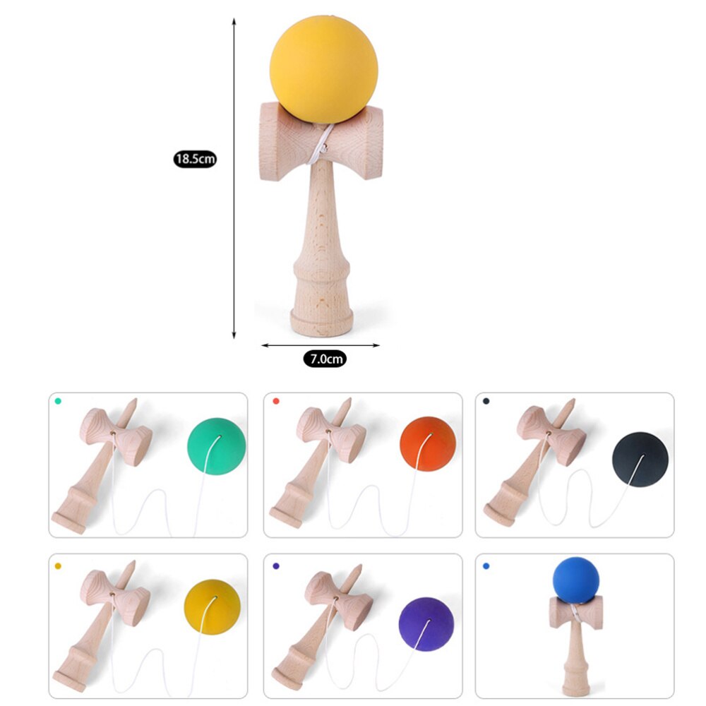 Juguete Kendama de madera para niños, juego de espada, taza, pelota, juguetes educativos divertidos para exteriores, deportivos (Color aleatorio), 1 Juego