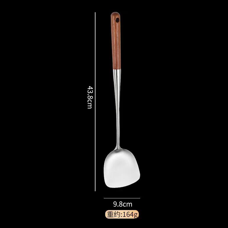 Ustensiles de cuisine Wok spatule fer et louche ensemble d'outils spatule pour équipement de cuisine en acier inoxydable accessoires de cuisine: vert militaire