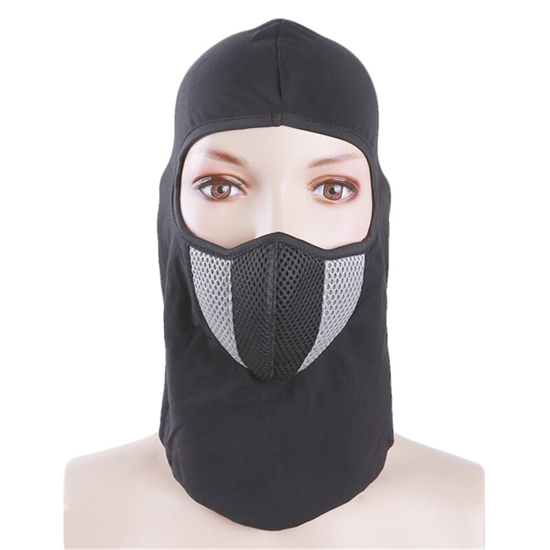 Masque facial de moto pour hommes, casque de moto d&#39;extérieur, cagoule de sport, masque de cou, coupe-vent, anti-poussière, masques chauds: gray