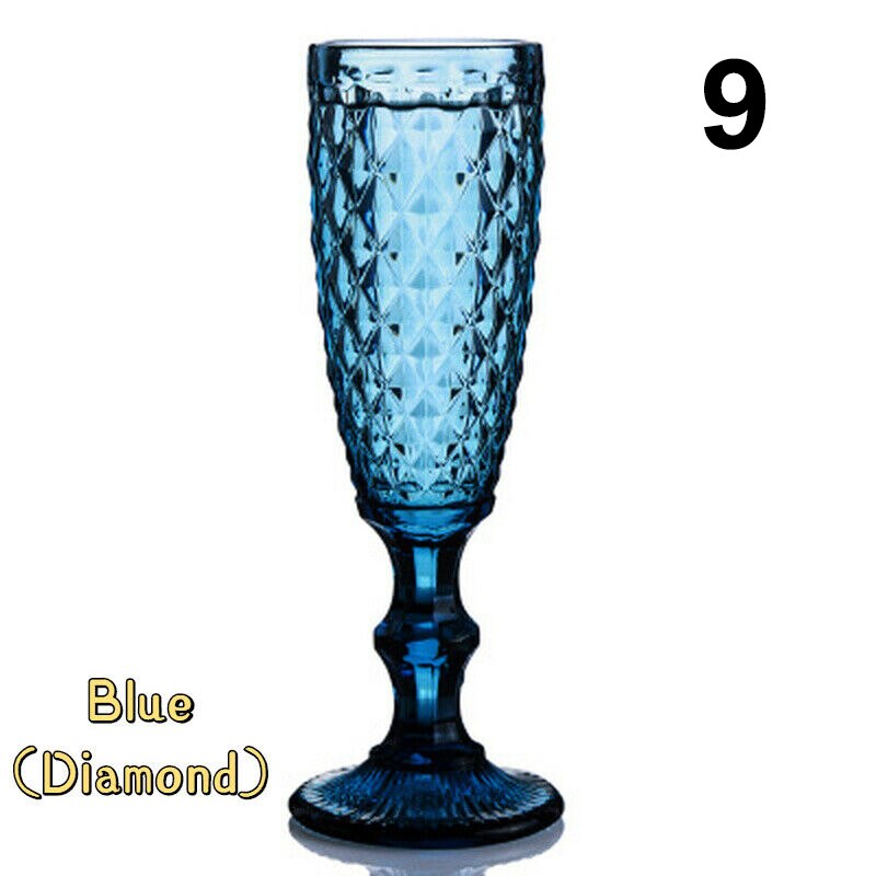Verre à vin rouge Vintage gaufré 150ml, gobelet à jus rétro, verre à eau, verre à Champagne, verres à vin pour fête de mariage: 9