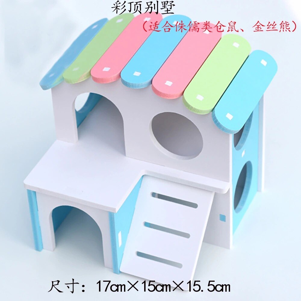 Maison pour hamster, nid, maison de couchage, fournitures en bois, mignon, mini, petit animal, lapin, hérisson, animal de compagnie, cabane en rondins