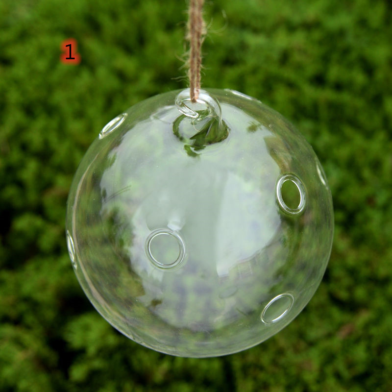Hjem hage klart glass blomst hengende plante vase planter terrarium container: 1