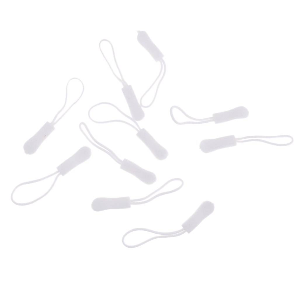 10 kpl kestävä vetoketju vetää vetoketjuista vetoketjutunnisteet johto vetää vetoketjun jatkoa vetoketjun kiinnitin takin reppuun: Valkoinen