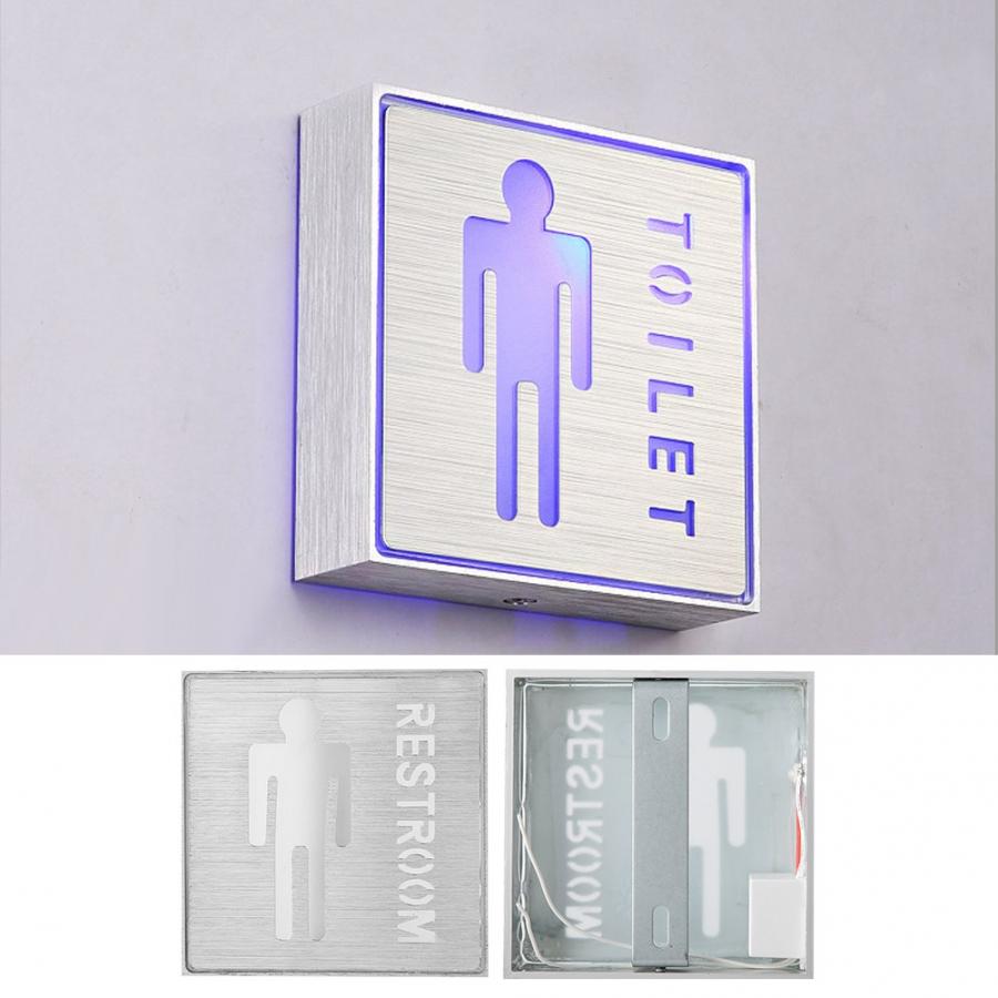 Aluminium led indikator sikkerhedsvejledning mand mand toilet toilet symbol 85-265v led toilet tegn
