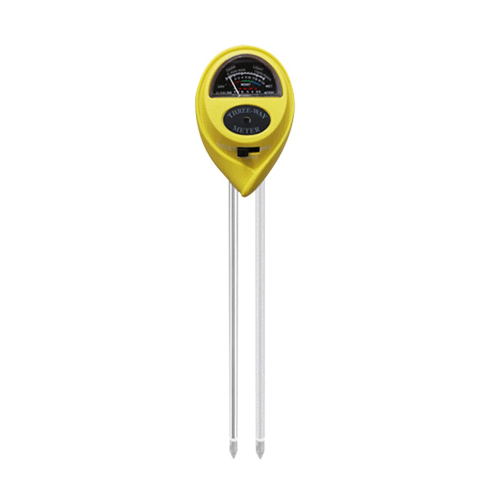 3 in 1 Soil Ph Meter Soil Tester PH Moisture Meter Temperature Sunlight Intensity Measurement Analysis Temperature Sunlight Test: Yellow