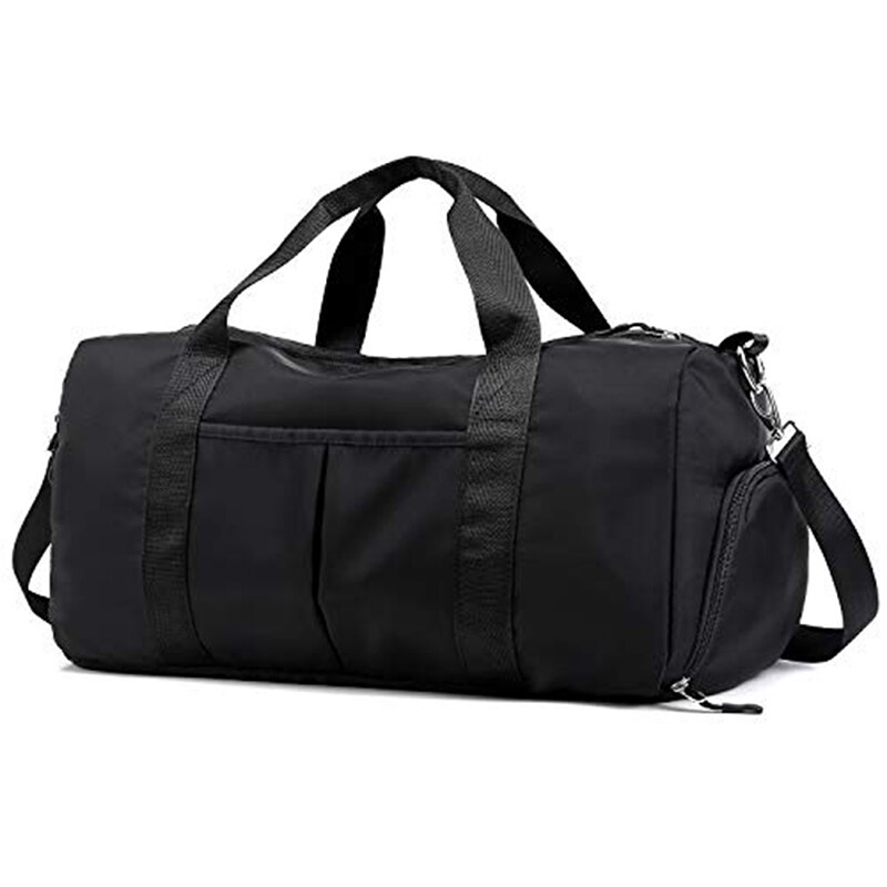 Waterproof Travel Duffel Bag - Large Capacity Packing Cubes - Foldable Luggage Organizer - 45x22x32cm: Black