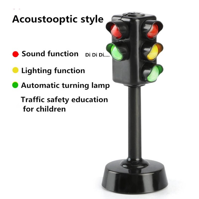Mini trafikskilte lys fartkamera model med musik led uddannelse børnelegetøj perfekt til fødselsdagsferier