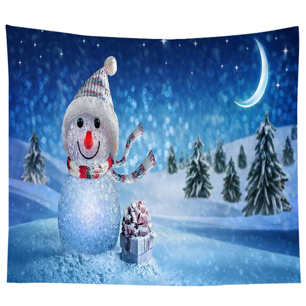 Christmas Art Wall Hanging Tapestry Christmas Beautiful House Tapestry Background Home Decoration Xmas Year: P