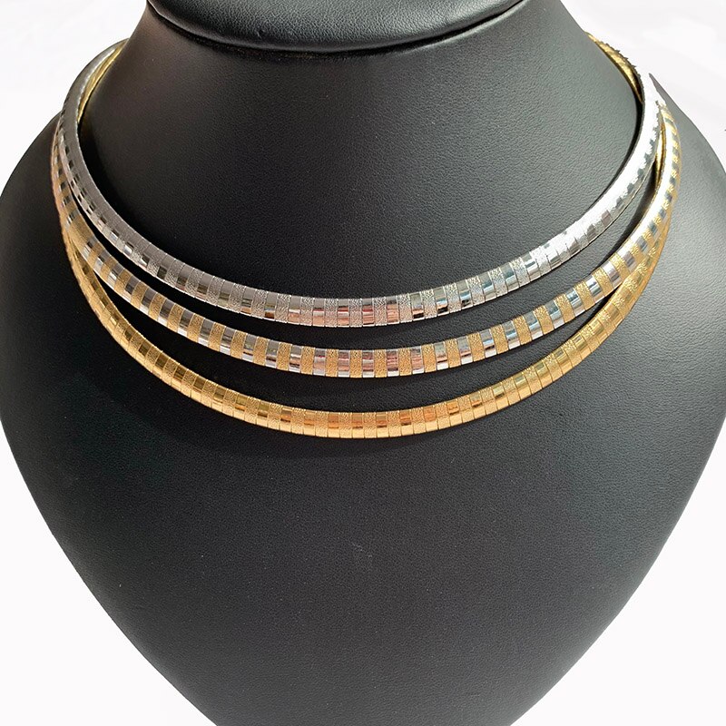 4 6 8Mm Rvs Choker Voor Vrouwen Kraag Kettingen Kettingen Stijl Snake Chain Voor Meisje