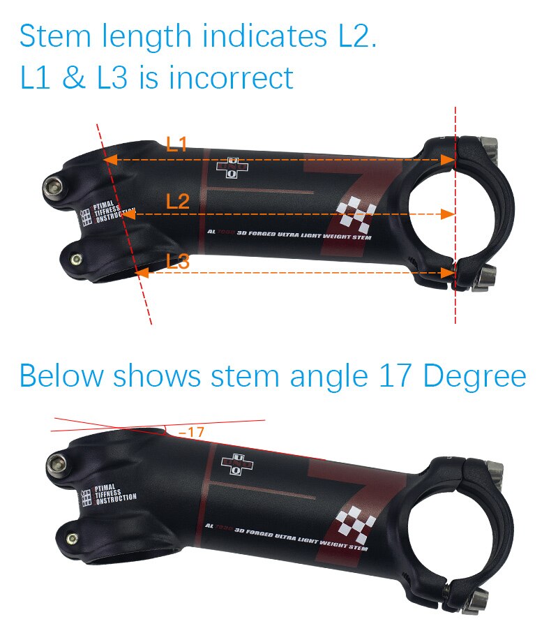 UNO 7 Bike Stem Kalloy Ultralight -7 17 Degree MTB Road Alu 7050 31.8mm 60 70 80mm 90 100 110 120 130mm Bicycle Stem King Alloy