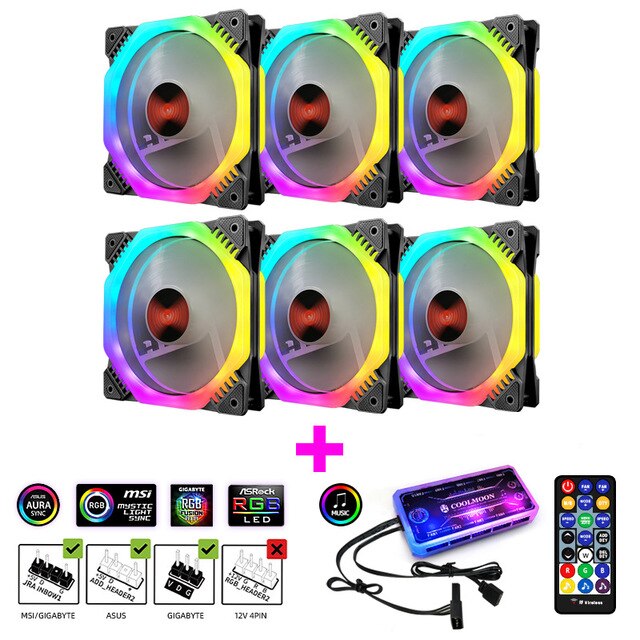 ARK II 120mm RGB fan computer case cooling fan with LED 5V lighting fan